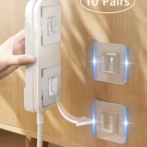 10 זוגות ווי קיר דביקים דו-צדדיים - לתלייה