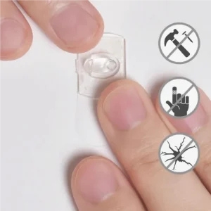 20 יח' ווים שקופים מיני לתליית קישוטים קלים