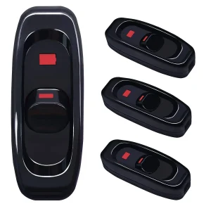 4 יחידות מתג קו מכשירי חשמל - שחור,לבן - 250V