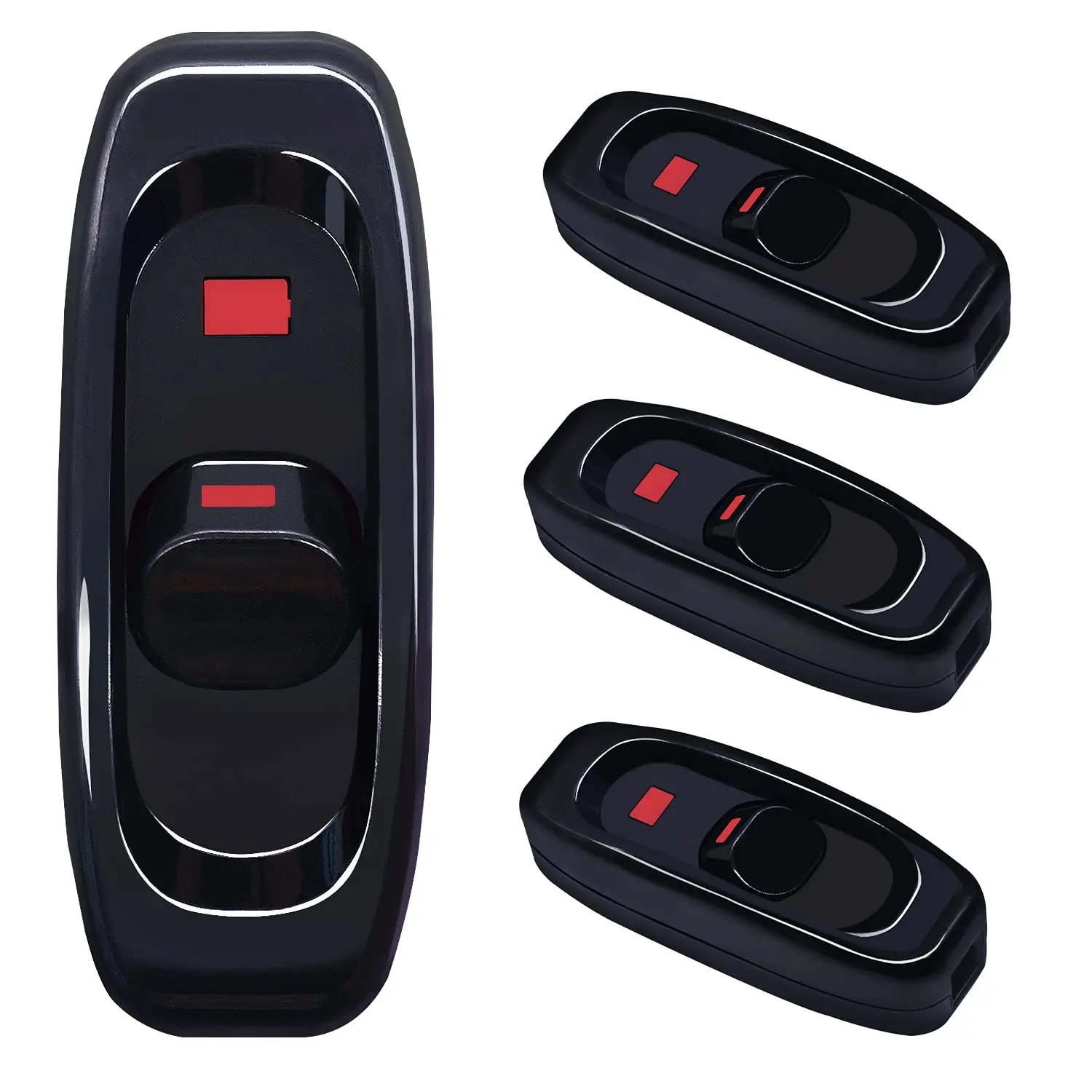 4 יחידות מתג קו מכשירי חשמל - שחור,לבן - 250V