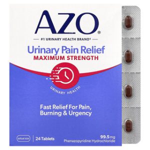AZO משכך כאבים לדלקת בדרכי השתן- 24 טבליות