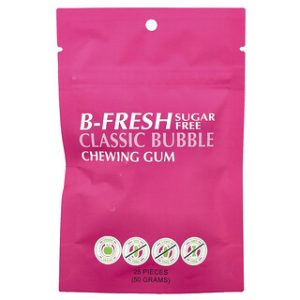 B-Fresh מסטיק ללא סוכר בועות קלאסי 25 יחידות - 50 גרם