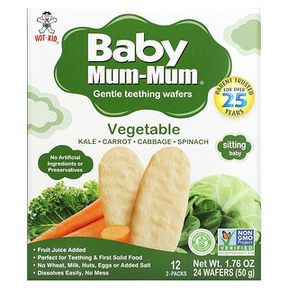 Baby Mum-Mum - וופלים צמחיים לתינוקות - 12 יחידות