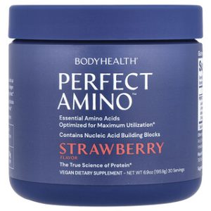 BodyHealth Perfect Amino- תוסף חלבון טבעי- תות 6.9oz