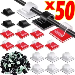 Cable Clips, מארגן כבלים דביק לרכב, משרד ובית