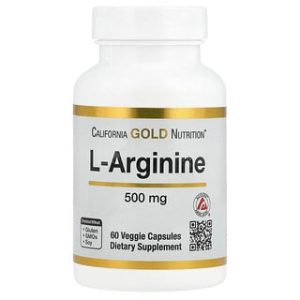 California Gold Nutrition L-Arginine 500 מ"ג - 60 כמוסות