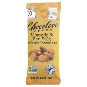 Chocolove שוקולד מריר עם שקדים ומלח ים - 37 גרם