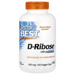 Doctors Best D-ריבוז - תוסף תזונה אנרגיה, 120 כמוסות
