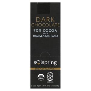 Dr. Mercola Solspring שוקולד מריר 70% עם מלח הימלאיה