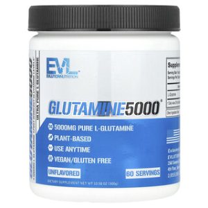 EVL Glutamine 5000 - גלוטמין טהור 300 גרם - ללא טעם