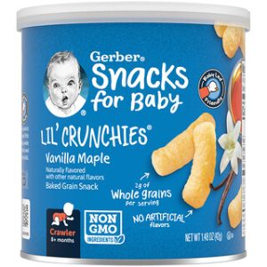 Gerber Lil Crunchies - חטיף דגנים אפוי לתינוקות - וניל