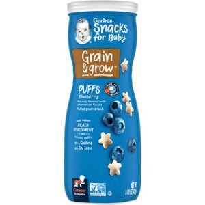 Gerber Puffs- חטיף דגנים תפוחים לתינוקות אוכמניות
