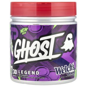 Ghost Pre-Workout, משקה אנרגיה עם טעם ענבים - 630 גרם