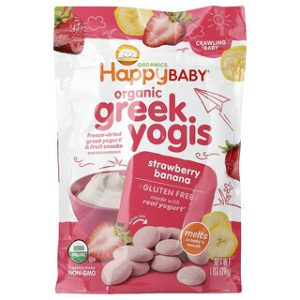 Happy Family Organics - חטיפי יוגורט אורגני תות בננה