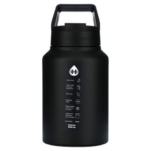 HydroJug נירוסטה שחור מט 64oz - מיכל שתייה מעוצב