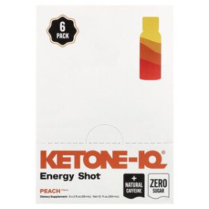 Ketone-IQ אנרגיה-שוט אפרסק 6 בקבוקים - Boost