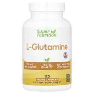L-גלוטמין 750 מ"ג - 120 כמוסות Super Nutrition
