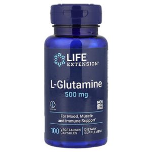 L-גלוטמין Life Extension - 500 מ"ג - 100 כמוסות