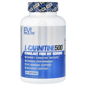 L-קרניטין 500 מ"ג - EVL Nutrition - 120 כמוסות