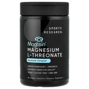 Magtein® Sports Research, מגנזיום L-תראונט - 90 כמוסות