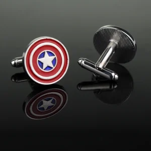 Marvel קפטן אמריקה - חפתים לגבר בצבע אדום