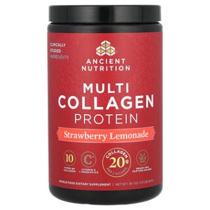 Multi Collagen Protein - תות לימונדה - Ancient Nutrition
