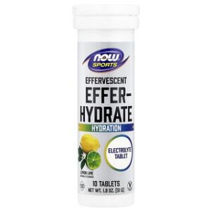 NOW Foods Effer-Hydrate לימון-ליים - 10 טבליות