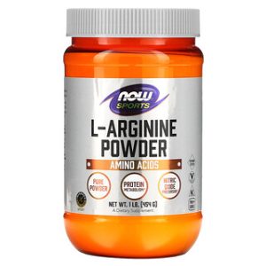 NOW Foods L-Arginine אבקה - תוסף ספורט 454 גרם