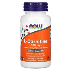 NOW Foods L-Carnitine 500mg - 60 כמוסות טבעוניות
