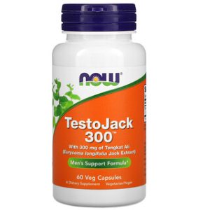 NOW Foods TestoJack 300 - תוסף תזונה לגברים - 60 כמוסות