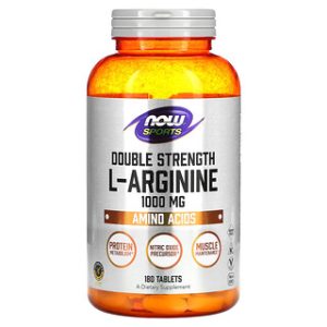 NOW Sports L-Arginine 1000 מ"ג - 180 טבליות - תוסף תזונה