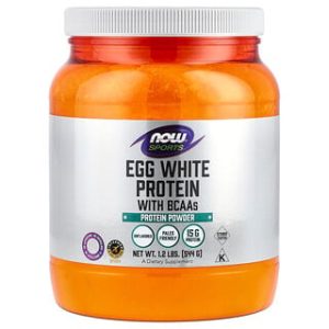 NOW Sports חלבון ביצה עם BCAAs- אבקת חלבון ללא טעם