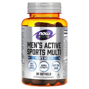 NOW Sports - מולטי ויטמין לגברים ספורטיביים - 90 כמוסות