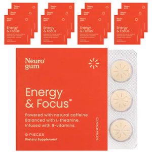 NeuroGum קינמון - 12 חבילות - לעירנות ומיקוד