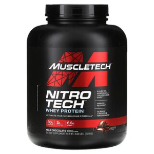 Nitro-Tech חלבון מי גבינה MuscleTech 1.81 ק"ג - שוקולד