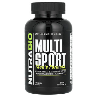 NutraBio MultiSport Mens - ויטמינים לגבר 120 כמוסות
