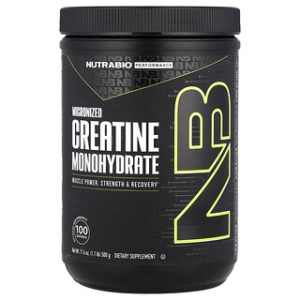 NutraBio קריאטין מונוהידראט 500 גרם - שיפור ביצועים