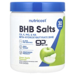Nutricost BHB Salts - תפוח ירוק - 252 גרם - תוסף קטו