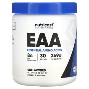 Nutricost EAA לא בטעם - 249 גרם - תוסף תזונה לספורטאים