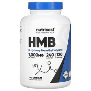 Nutricost HMB - 240 כמוסות - תוסף לבניית שריר