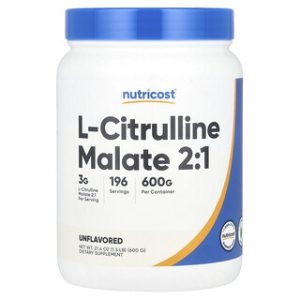 Nutricost L-Citrulline Malate 2,1 , 600 גרם - טעם ניטרלי