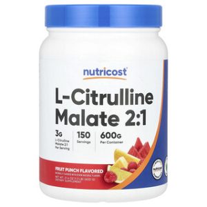 Nutricost L-Citrulline Malate 2,1 פאנץ'-פירות - 600 גרם