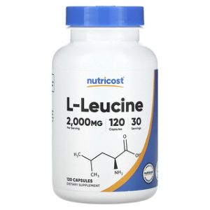 Nutricost L-Leucine 120 כמוסות - תמיכה לבניית שריר