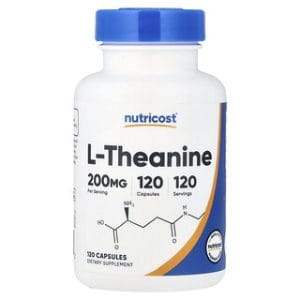 Nutricost L-Theanine 200 מ,ג - 120 כמוסות , שיפור רוגע
