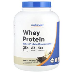 Nutricost חלבון מי גבינה מרוכז וניל 2.2 ק"ג - תוסף תזונה