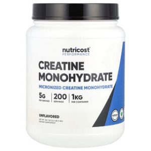 Nutricost קריאטין מונוהידראט 2.2 ליברות - שיפור ביצועים