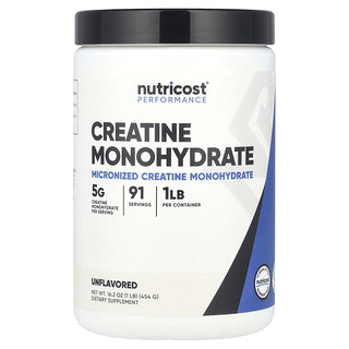 Nutricost קריאטין מונוהידראט 454 גרם - ללא טעם לביצועים