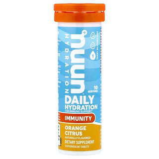 Nuun Daily Hydration - תמיסה מוגברת חיסון - תפוז