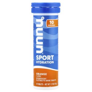 Nuun Sport - טבליות שתייה אלקטרוליטים בטעם תפוז