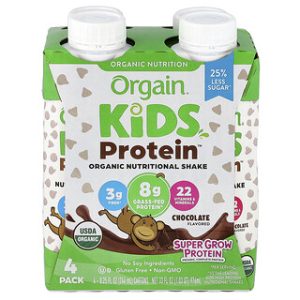 Orgain Kids Protein - שייק חלבון אורגני שוקולד 4 יחידות